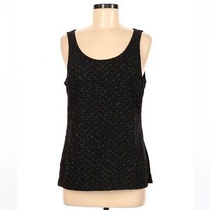 The limited size medium black tank with gold sparkle